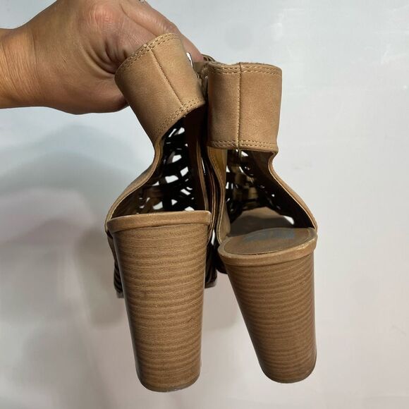 5 for $25🔥Dolce Vita Tan Alyson Peep Toe Bootie Size 9 1/2 - Picture 5 of 9